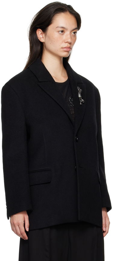 Takki Blumarine Blumarine Bijoux Pin Blazer Musta | A422S083A, 1