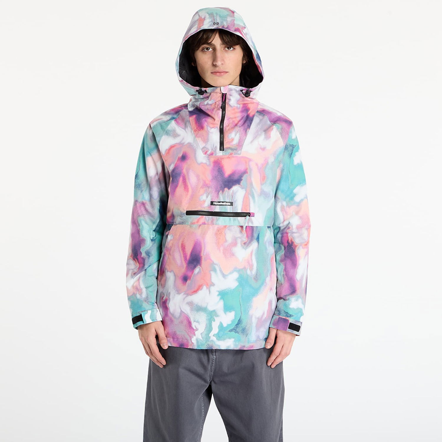 Takki Horsefeathers Fiora Swirl Print Hooded Anorak Jacket Monivärinen | OW230A, 0