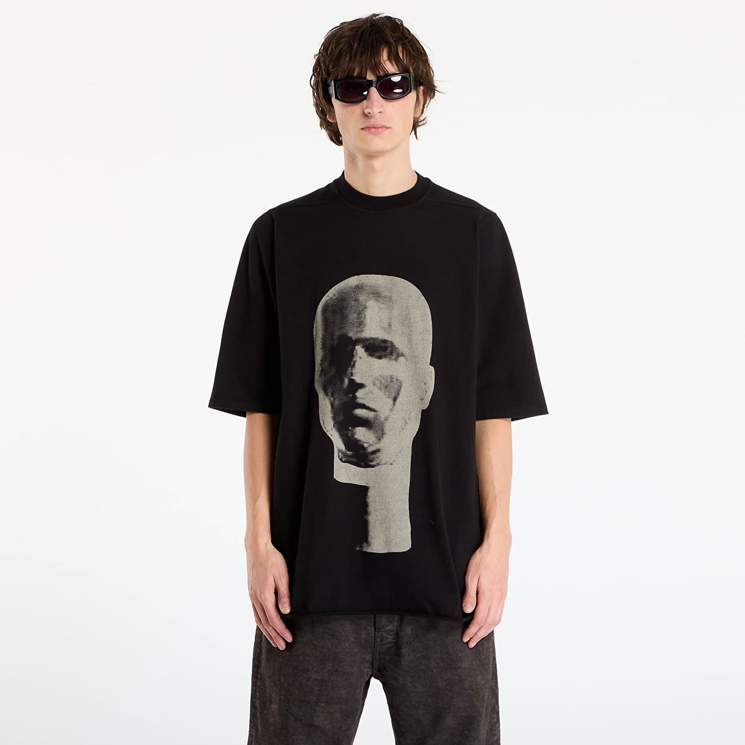 T-paita Rick Owens Rick Owens DRKSHDW Jumbo Short Sleeve T-Shirt with Head Print Musta | DU02E7274 RIGEP1 0908, 0