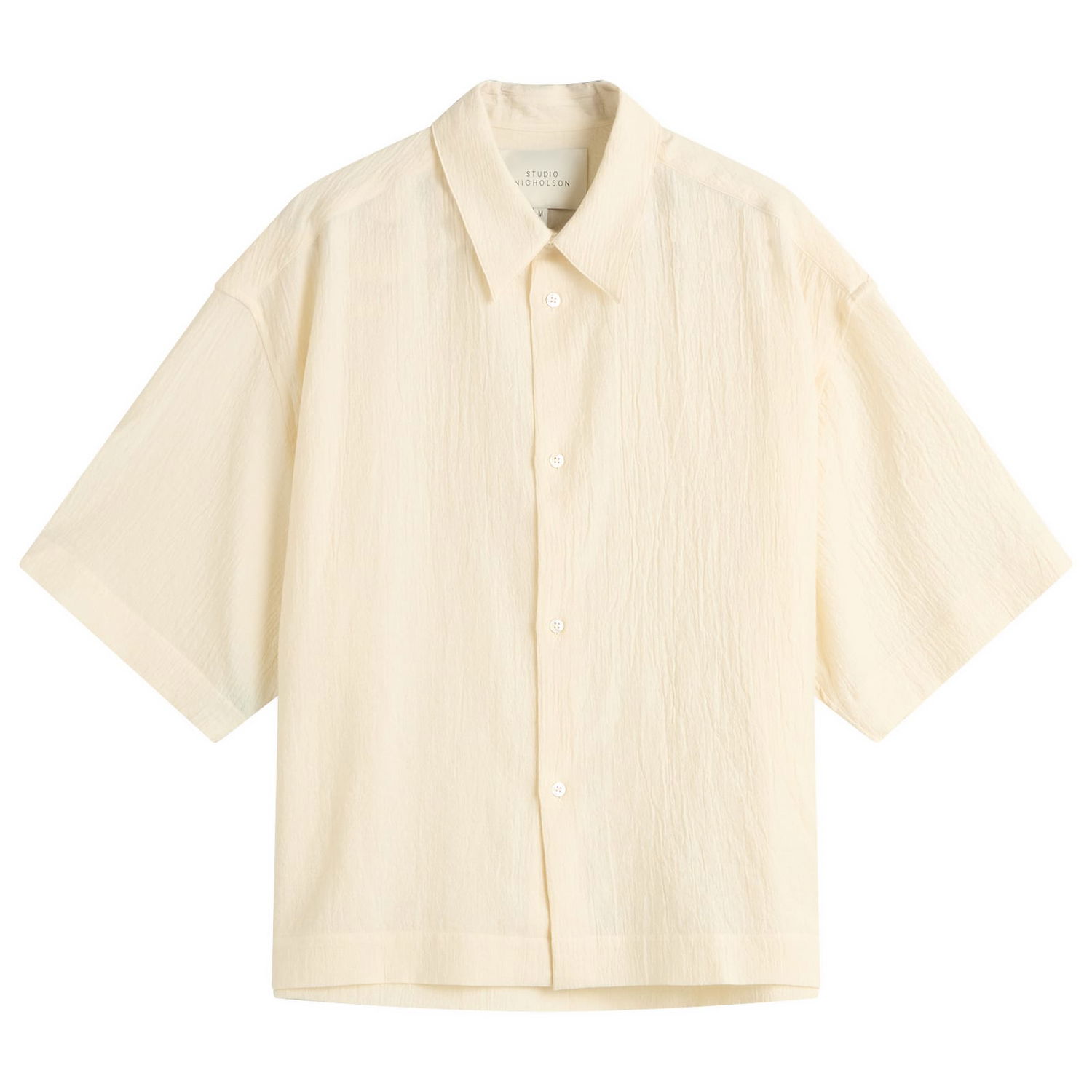 Paita Studio Nicholson Boxy Short Sleeve Shirt, Size X-Large Beige | SANKOSNM-1267-MLK, 1