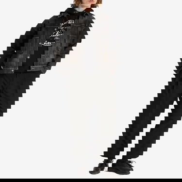 Takki Neighborhood Neighborhood Washed Denim Type-2 Jacket, Size Large Musta | 251XBNH-JKM02-BLK, 4