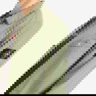 Paita Stone Island Mil-Spec Stretch Ripstop-TC Shirt Jacket, Size Large Vihreä | K1S151200012-V0059, 5