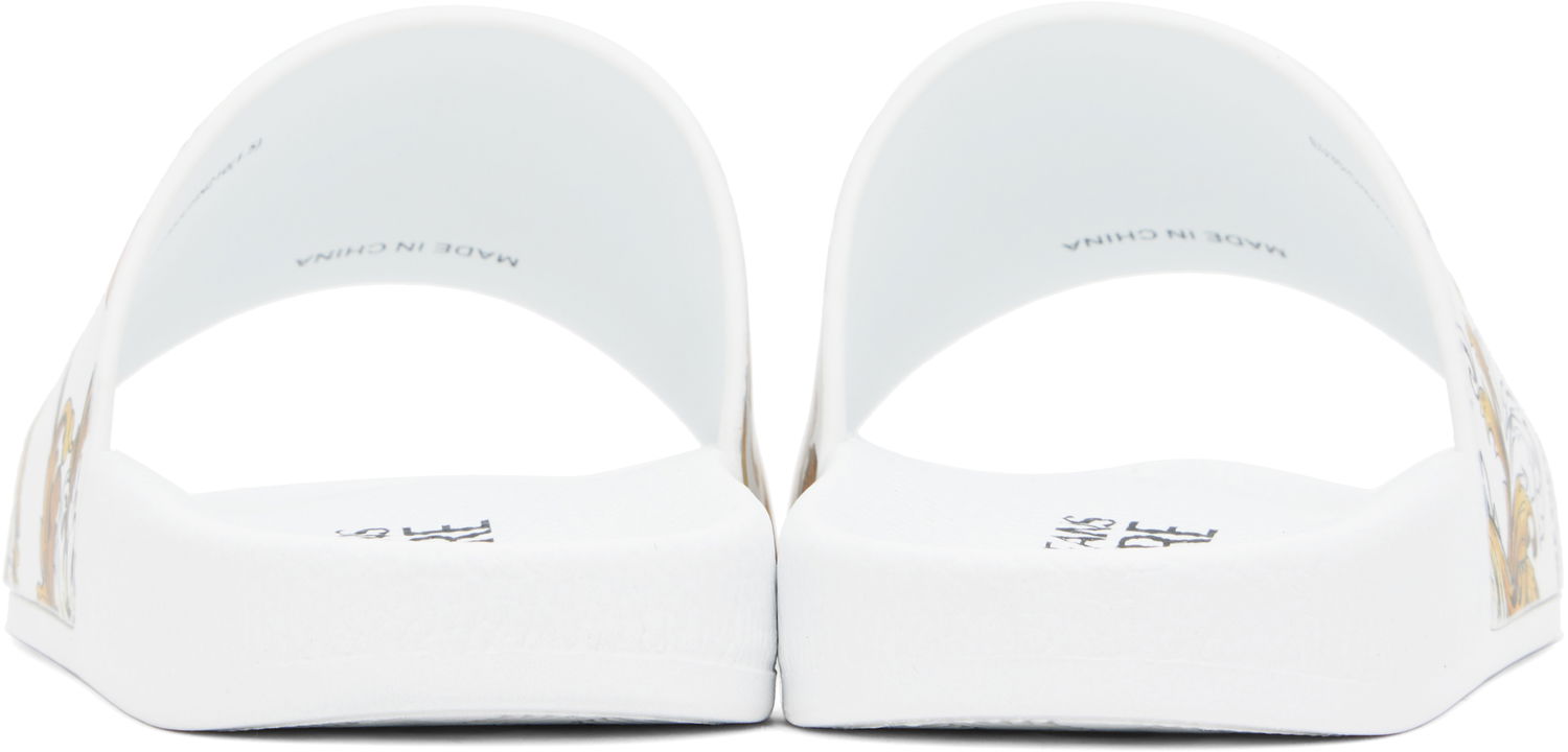 Tennarit ja kengät Versace Versace Jeans Couture Outline Barocco Pool Slides Valkoinen | E78YA3SQ4_EZS365, 1
