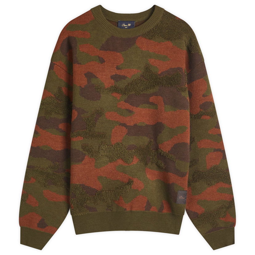 Villapaita Dime Dime Camo Chenille Knit, Size Large Vihreä | DIME2SP254WOO