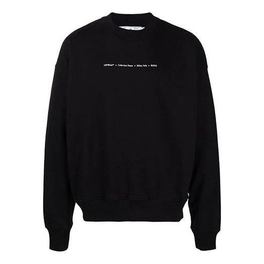 Villapaita Off-White Off-White FW21 Tornado Arrow Logo Sweatshirt Musta | OMBA054F21FLE0081084