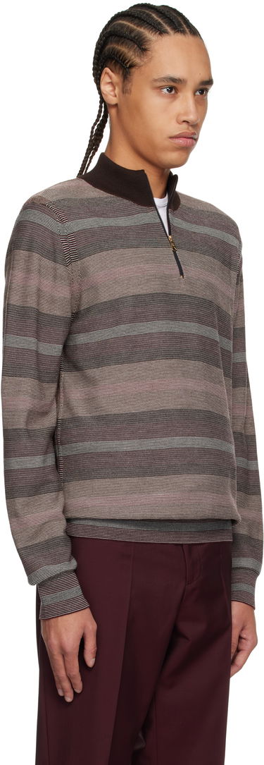 Villapaita Paul Smith Paul Smith Hazy Stripe Zip Sweater Ruskea | M1R-254Z-P02590-92, 1