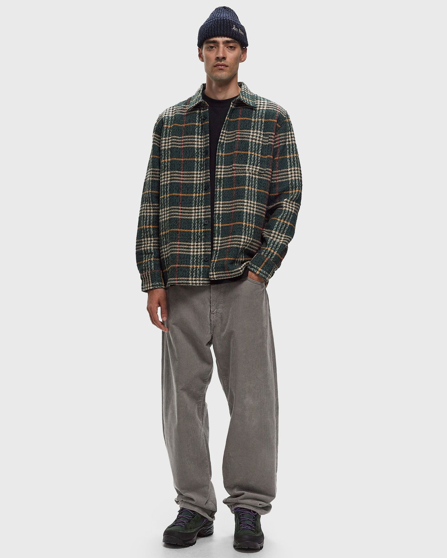 Paita Les Deux Kaleb Check Overshirt Vihreä | LDM640097-546215, 1