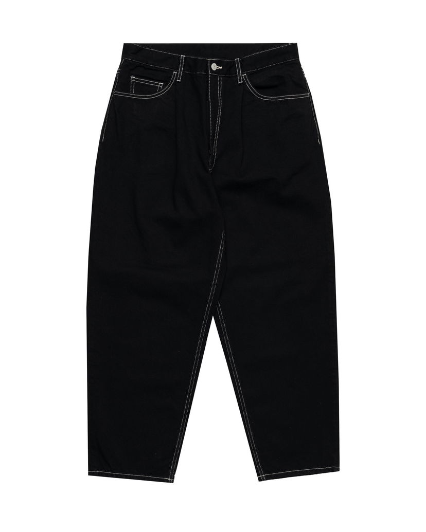 Jeans BEAMS Beams Wide Tapered Denim Pants Musta | 11211131791-19