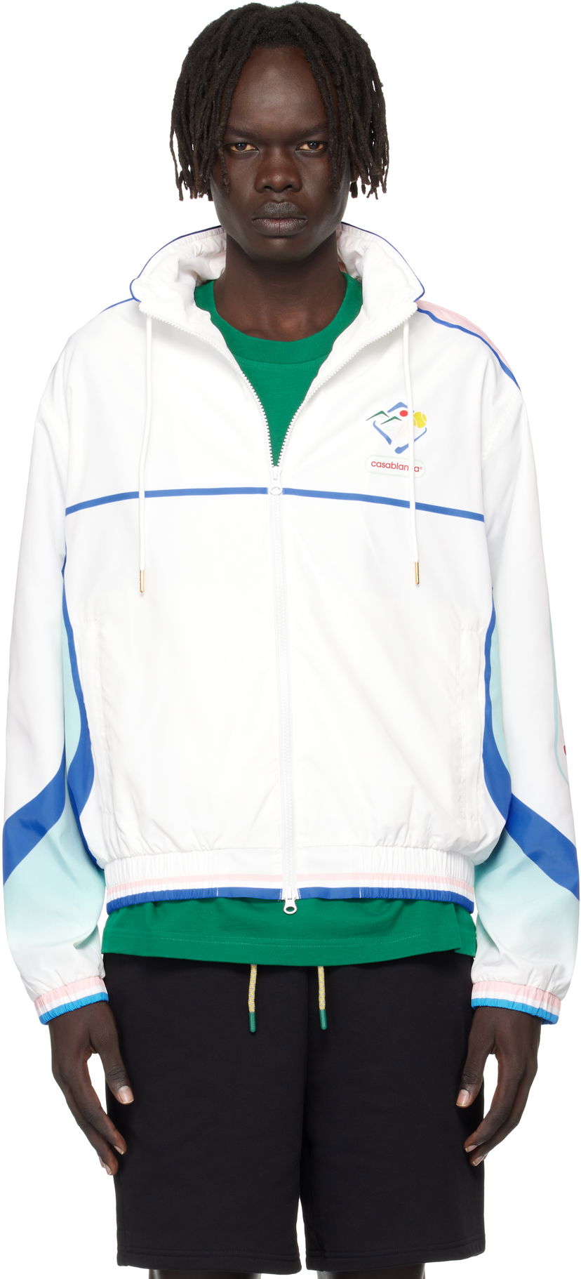 Tuulitakki Casablanca Casablanca Casa Sportif Windbreaker Jacket Valkoinen | U-MPF25-JK-033-01