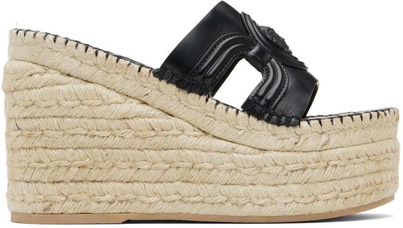 Tennarit ja kengät Versace Versace Medusa Platform Espadrilles Wedges Musta | 1017852_DVT2P_1B000