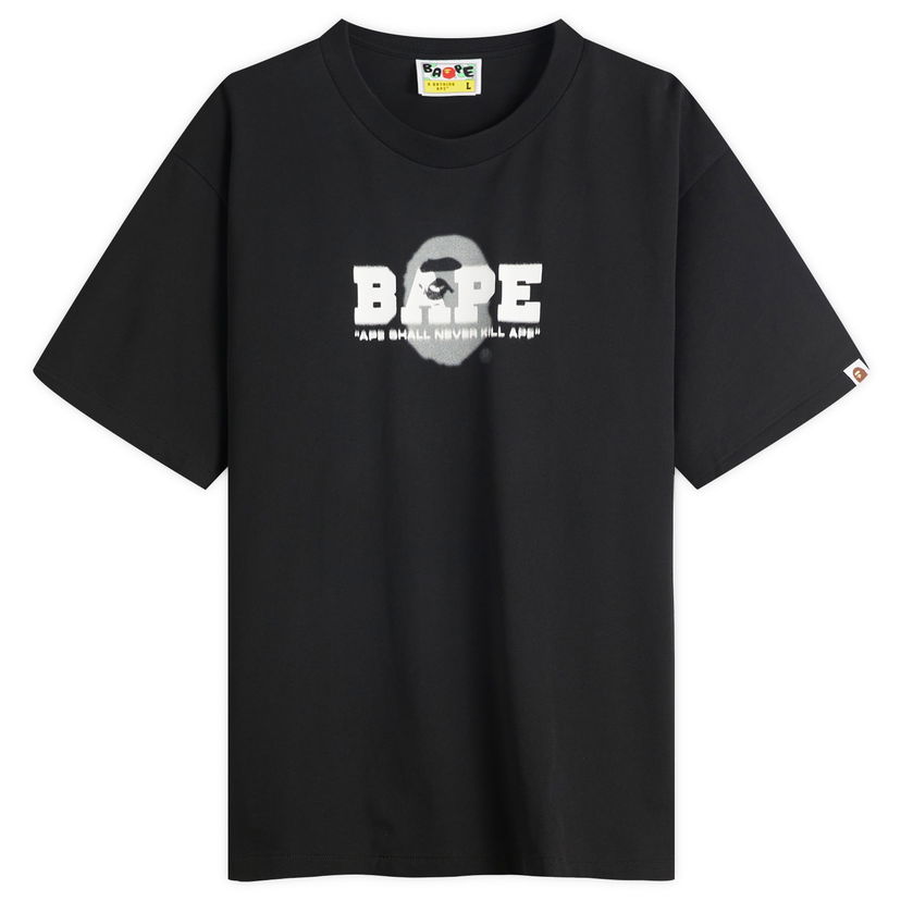 T-paita BAPE Graffiti Logo Relaxed Fit Tee Musta | 001TEL301308M-BLK