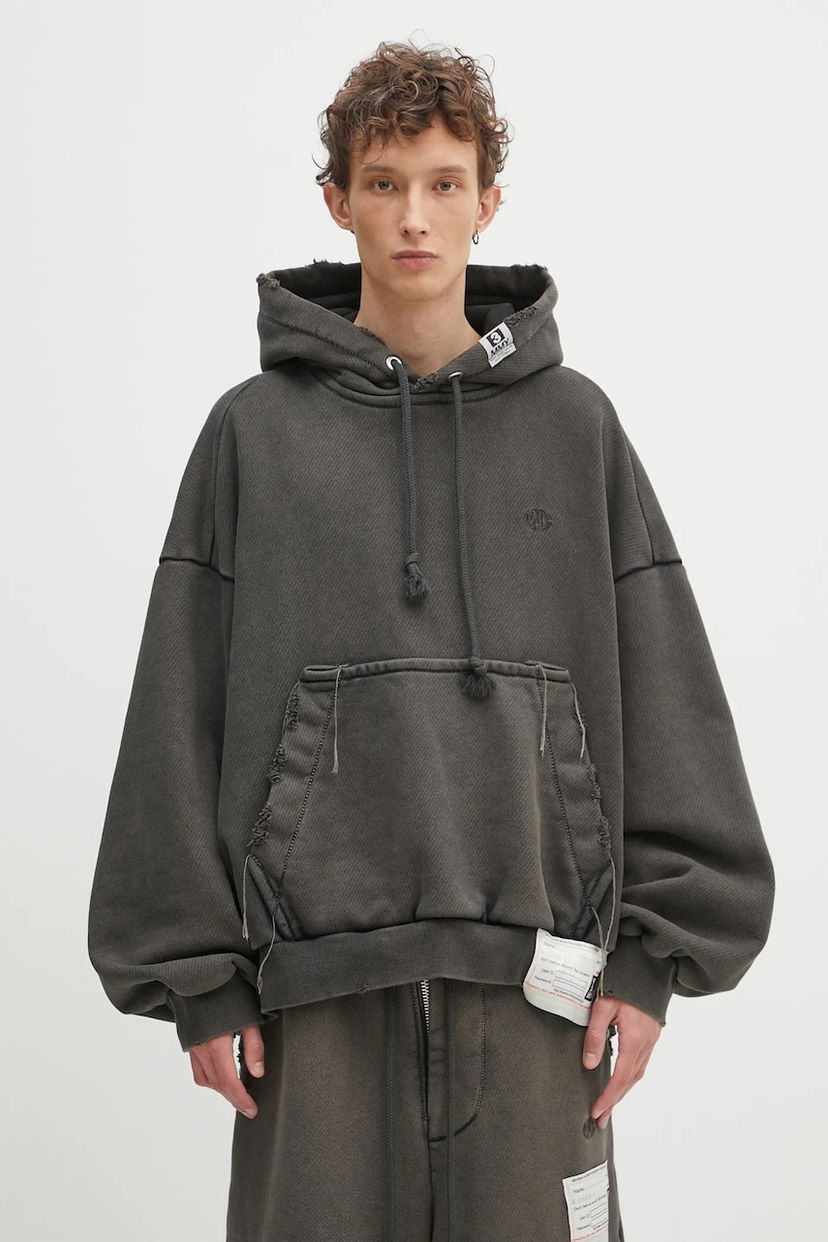 Huppari Maison MIHARA YASUHIRO Maison MIHARA YASUHIRO Amateur Sewn Wide Back Hoodie Harmaa | A14HD522