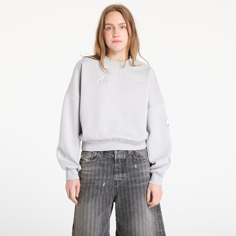 Huppari adidas Performance Mercedes Cropped Sweatshirt Harmaa | JW3480