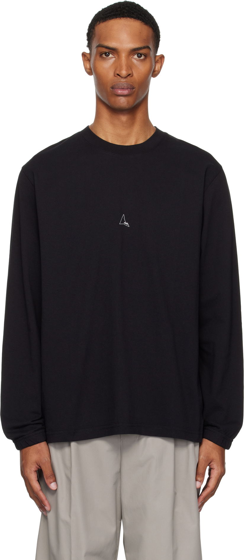 T-paita ROA ROA Logo Long Sleeve T-Shirt Musta | RBMW0399JY35