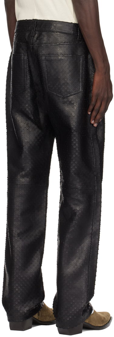 Jeans Helmut Lang Helmut Lang Hole-Punched Worker Leather Pants Musta | O06HM210, 2