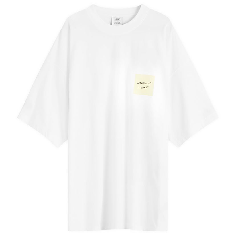 T-paita VETEMENTS Sticker T-Shirt Valkoinen | UA65TR210W