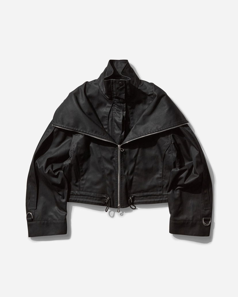 Takki KIKO KOSTADINOV Erro Cropped Zip-Up Jacket Musta | KKWSS25J01 23