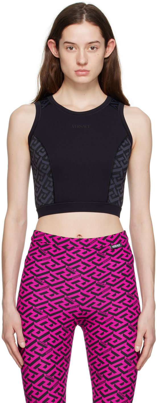 Tankkitoppi Versace Versace Greca Sports Bra Musta | 1008682_1A06230_1B000