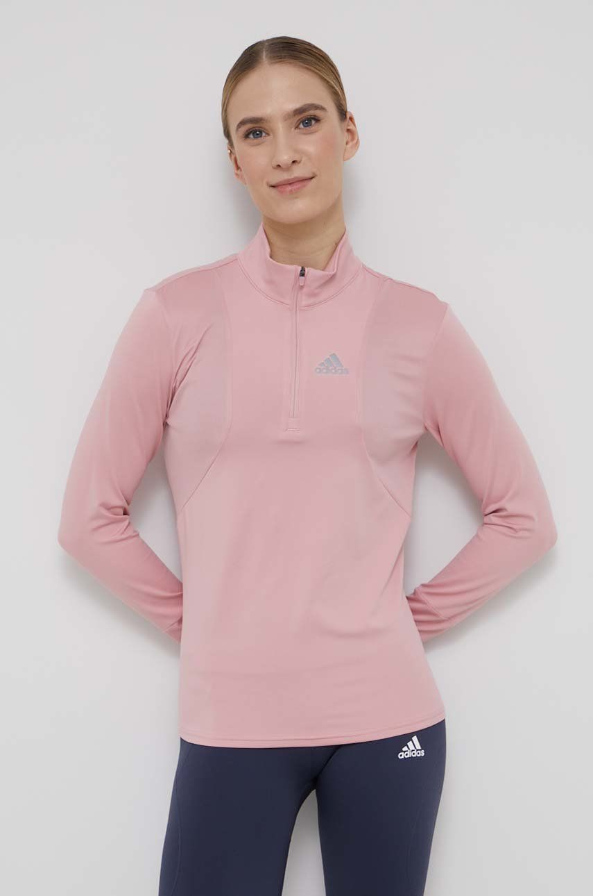 Villapaita adidas Performance Performance Long Sleeve Running Top Vaaleanpunainen | HC1771, 0