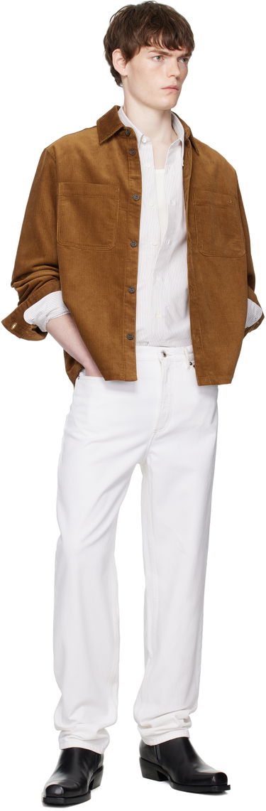 Paita A.P.C. A.P.C. Leon Corduroy Overshirt Ruskea | COHHO-H32019, 4