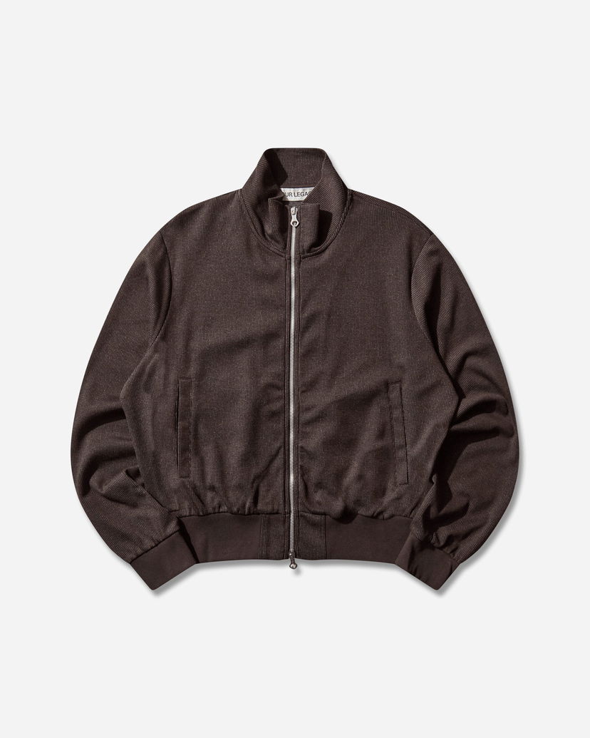 Bomber-takki OUR LEGACY Mob Jacket Track and Field Pinstripe Ruskea | M4256MT 001