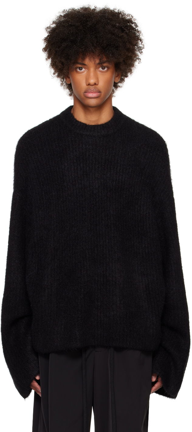 Villapaita Entire Studios Knit Crewneck Sweater Musta | ES2562CR