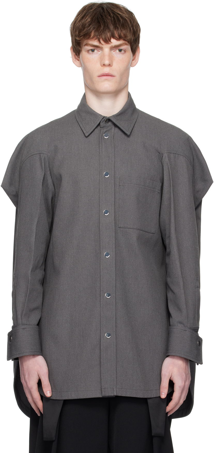 Paita Jean Paul Gaultier Jean Paul Gaultier Canvas Shirt Harmaa | 25/03-U-ST024-W008-04