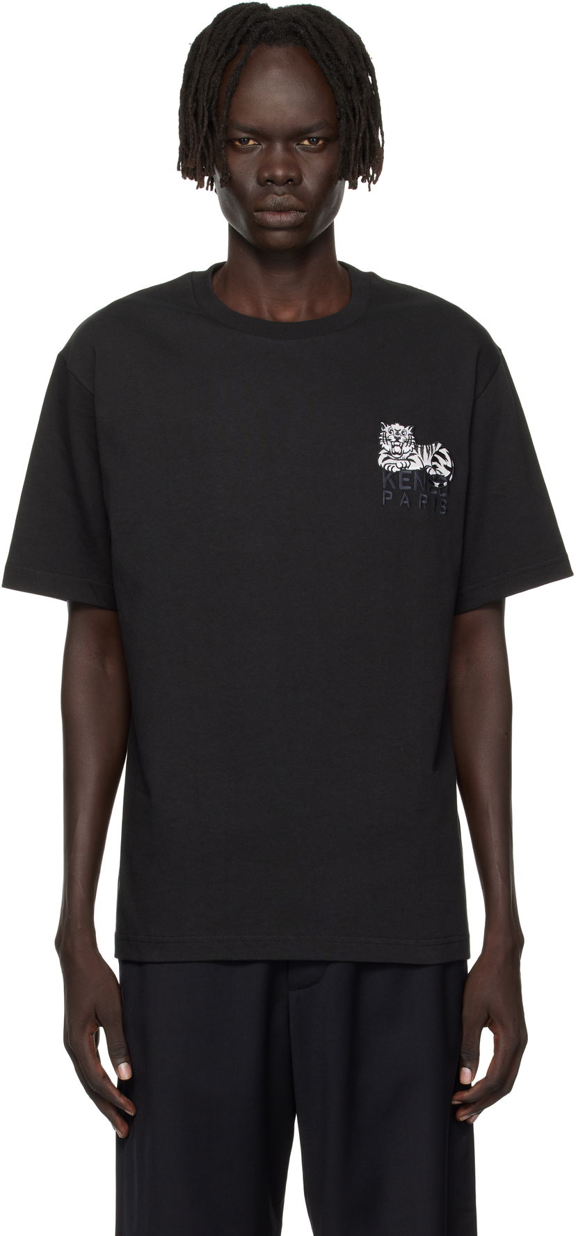 T-paita KENZO Kenzo Paris 'KENZO Happy Tiger' Embroidered T-Shirt Musta | FF65TS2554SI