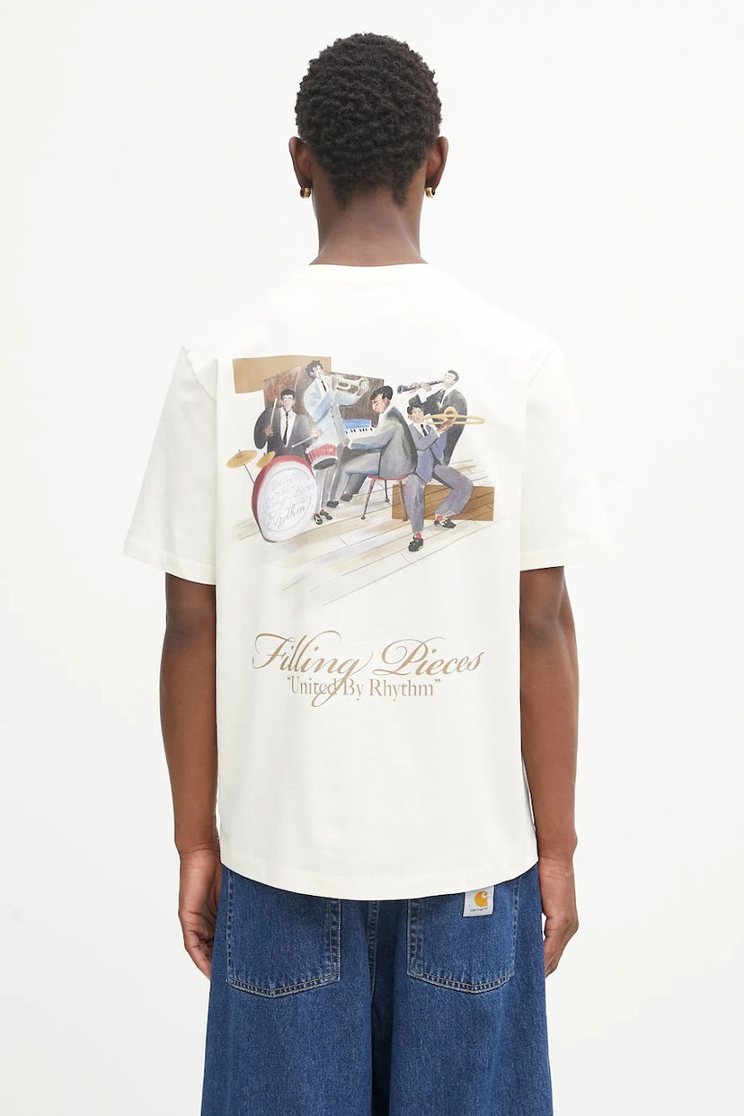 T-paita Filling Pieces Filling Pieces Band Graphic T-Shirt Valkoinen | 422520500238