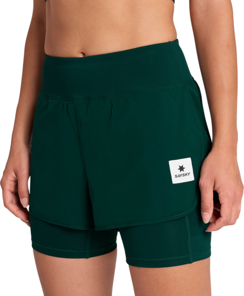 Shortsit Saysky Saysky Women's Pace 2 in 1 3" Shorts Vihreä | owrsh23c317-owrsh23c317