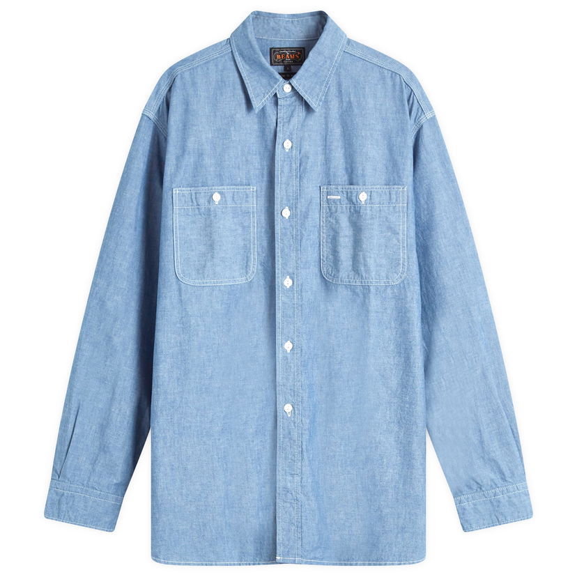 Paita BEAMS Beams Plus Work Shirt Sininen | 3811-0924-139-70