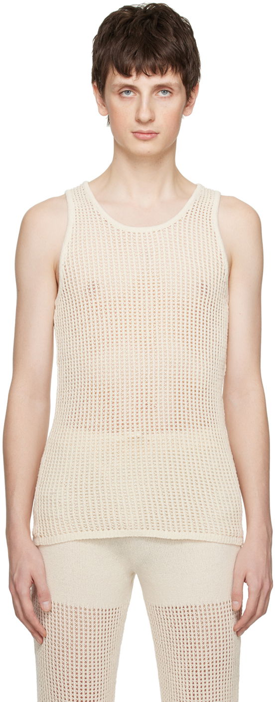 Tankkitoppi Nanushka Off-White Zev Tank Top Beige | NM22BCTP00371