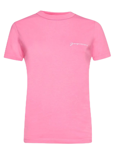 T-paita Jacquemus Ladies Embroidered Logo Vaaleanpunainen | 211JS003-2160
