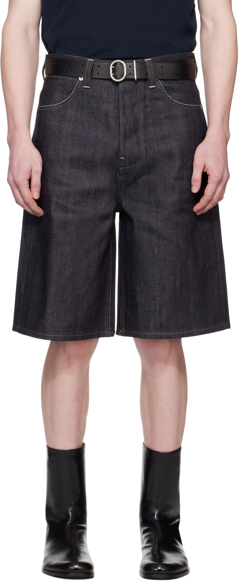 Shortsit Jil Sander Jil Sander Raw Denim Shorts Sininen | J23KA0110_J45041