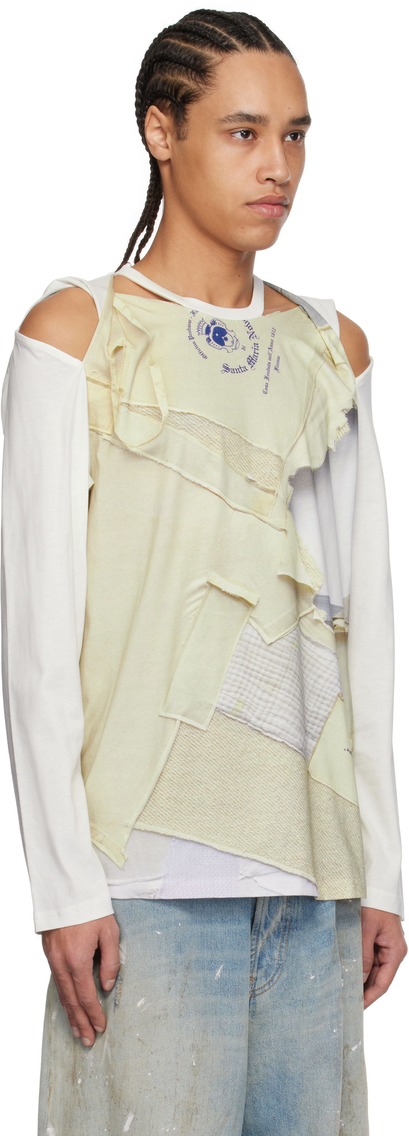 T-paita Perks And Mini Perks and Mini Martine Syms Edition Slash Long Sleeve T-Shirt Valkoinen | 4582, 1