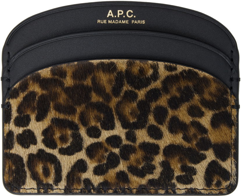 Lompakko A.P.C. A.P.C. Demi-Lune Leopard Card Holder Monivärinen | PXCAW-F63270