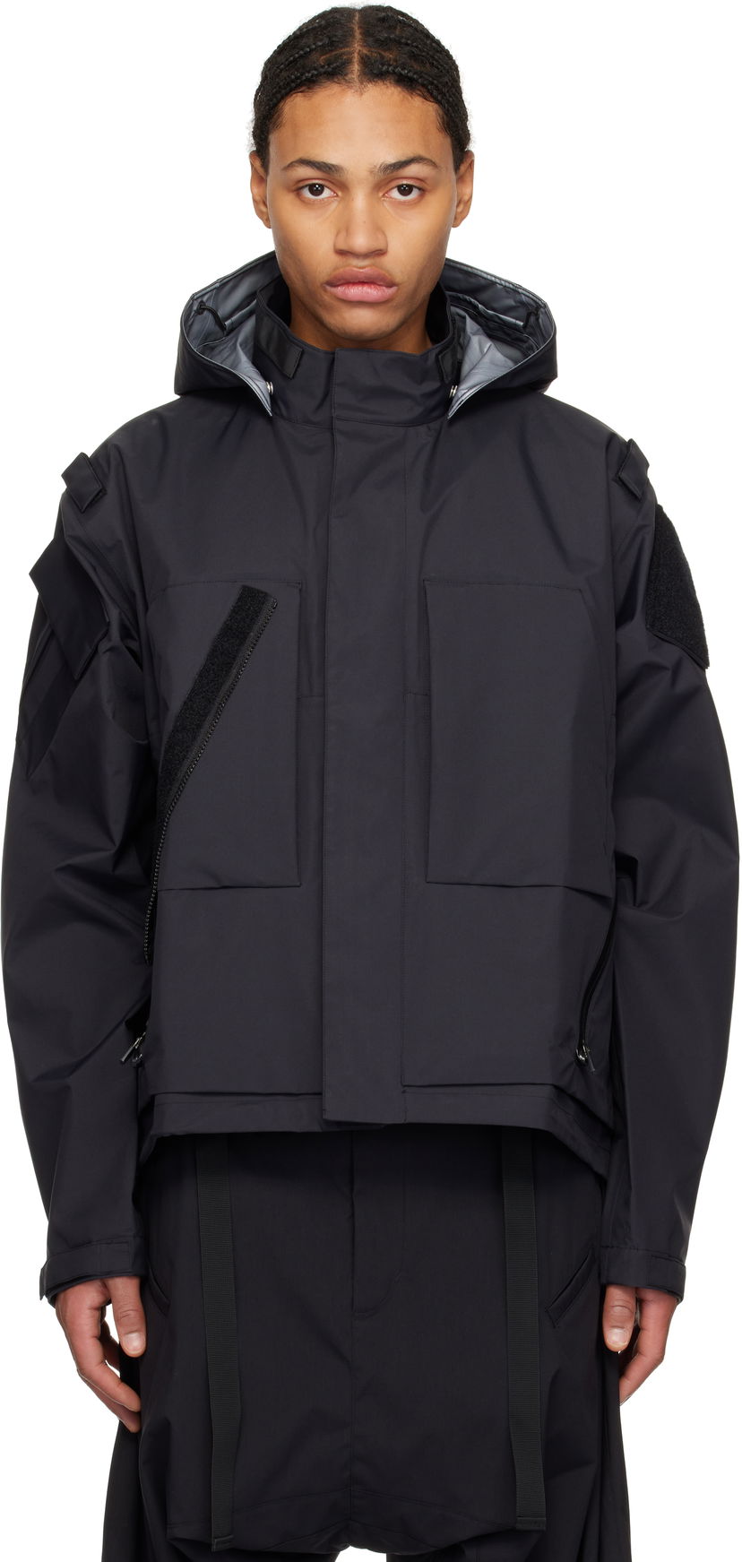 Parka Acronym J14-GT Hooded Technical Jacket Musta | J14-GT