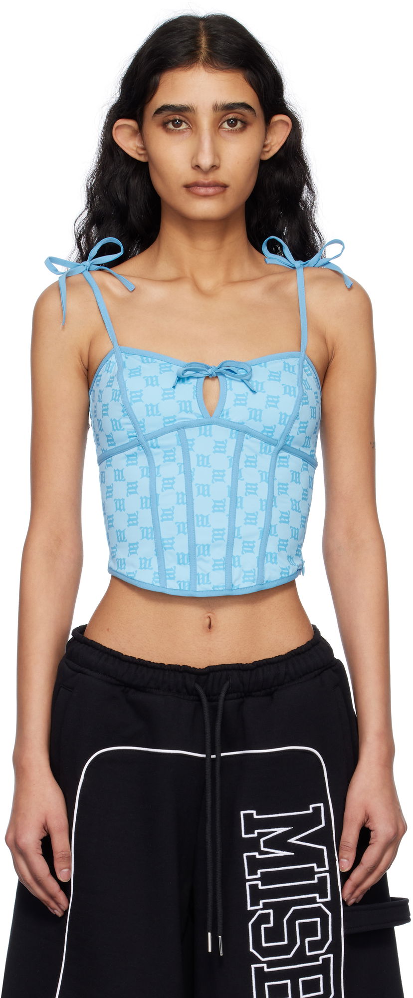 Tankkitoppi MISBHV MISBHV Monogram Coquette Tank Top Sininen | 250W114
