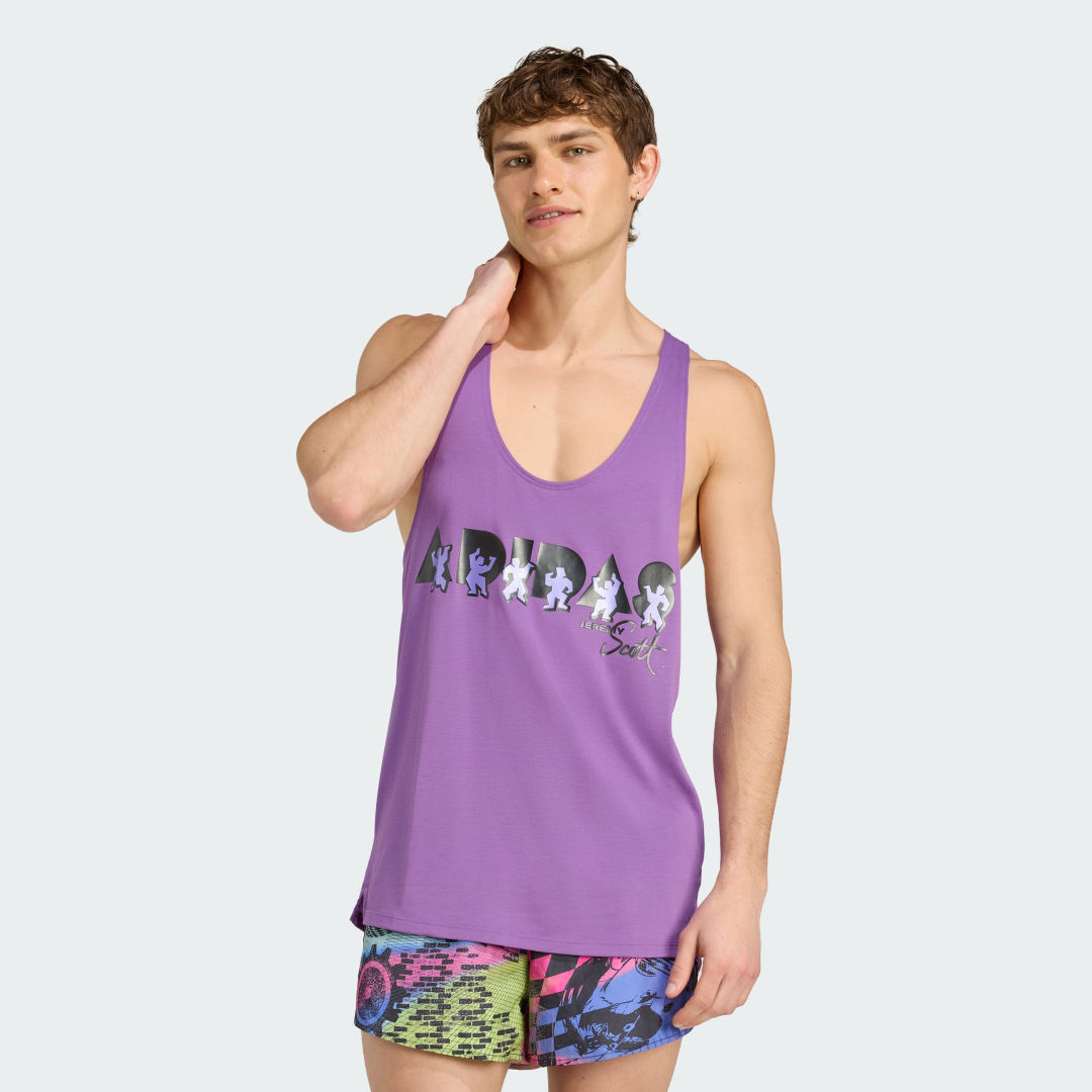 Tankkitoppi adidas Performance Jeremy Scott Pride Tank Top Violetti | JL7622, 0