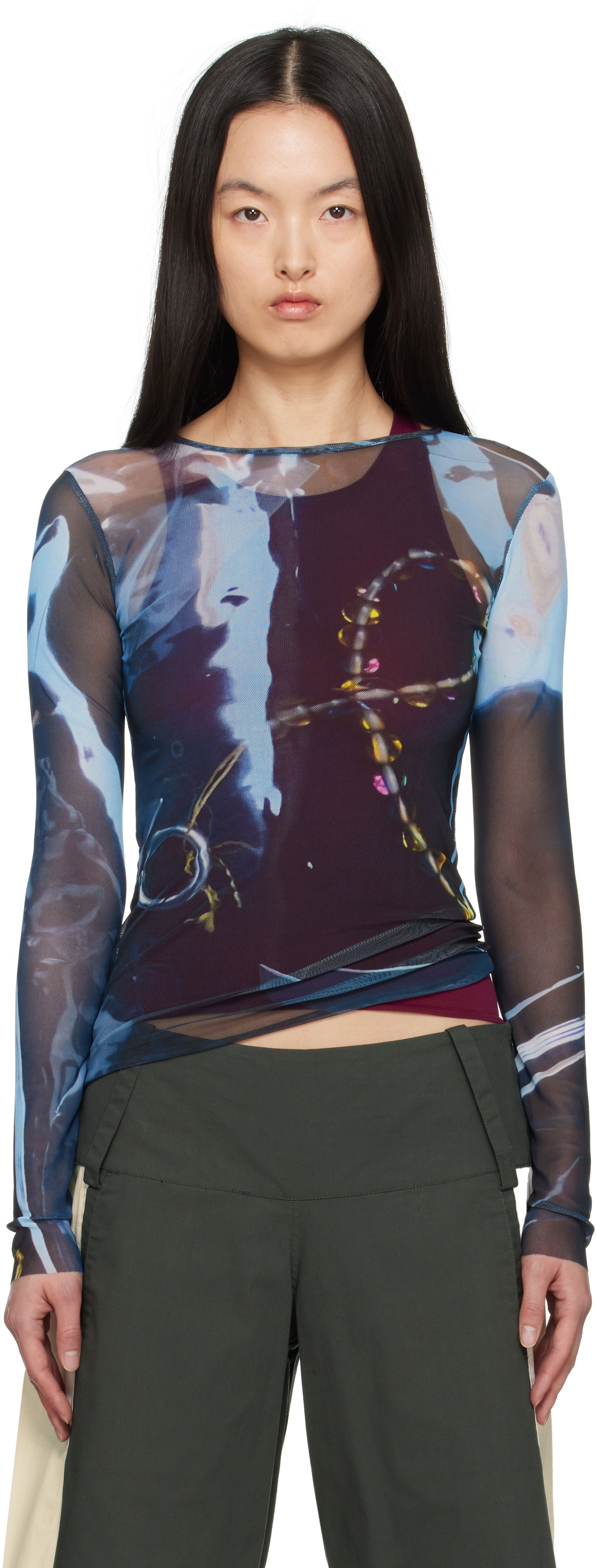 T-paita Serapis Serapis Shining Gem Mesh T-Shirt Monivärinen | SS25_ TT_1T, 0