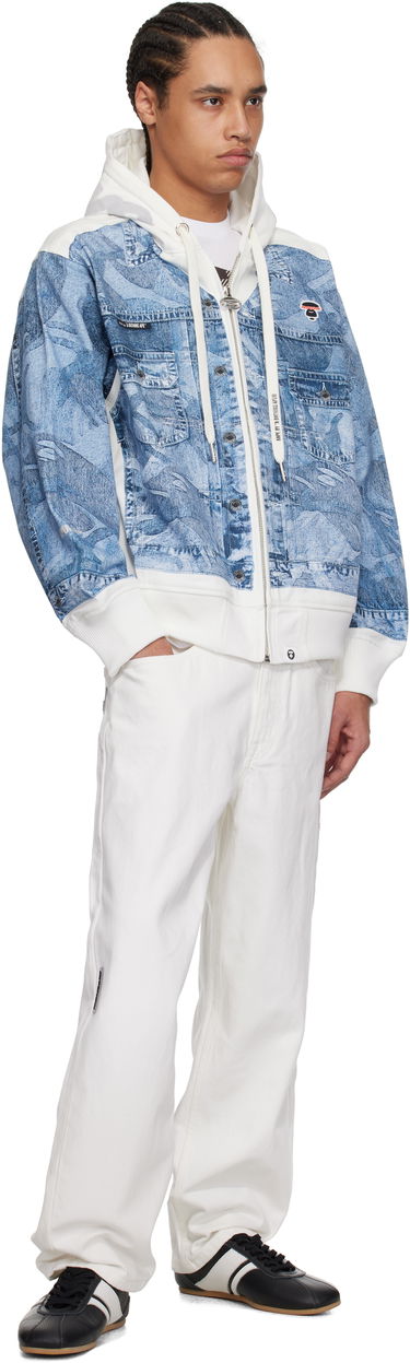 Housut AAPE by A Bathing Ape AAPE by A Bathing Ape 'AAPE Now' Moonface Logo Jeans Valkoinen | AAPPTMB662XAOWHX, 3