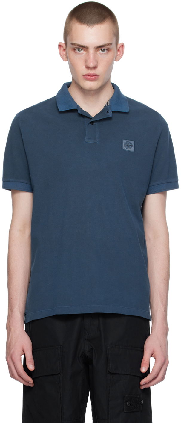 Poolopaita Stone Island Patch Polo Tee Tummansininen | 80152SC67