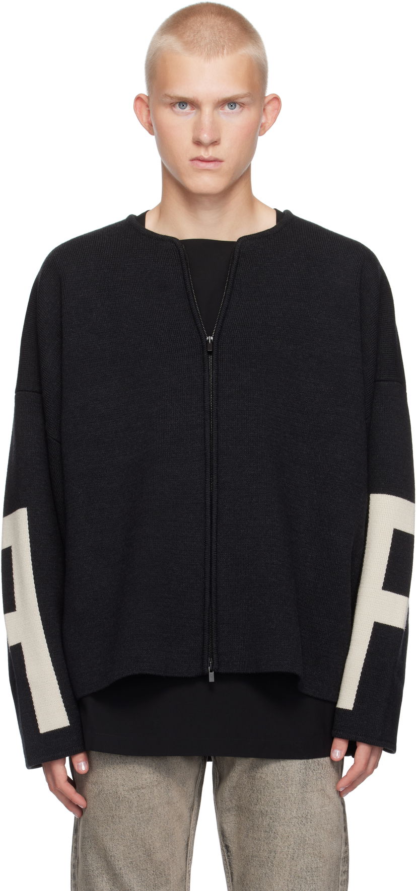 Villapaita Fear of God Fear of God Merino Full Zip Sweater Musta | FG24FW20-0172MER