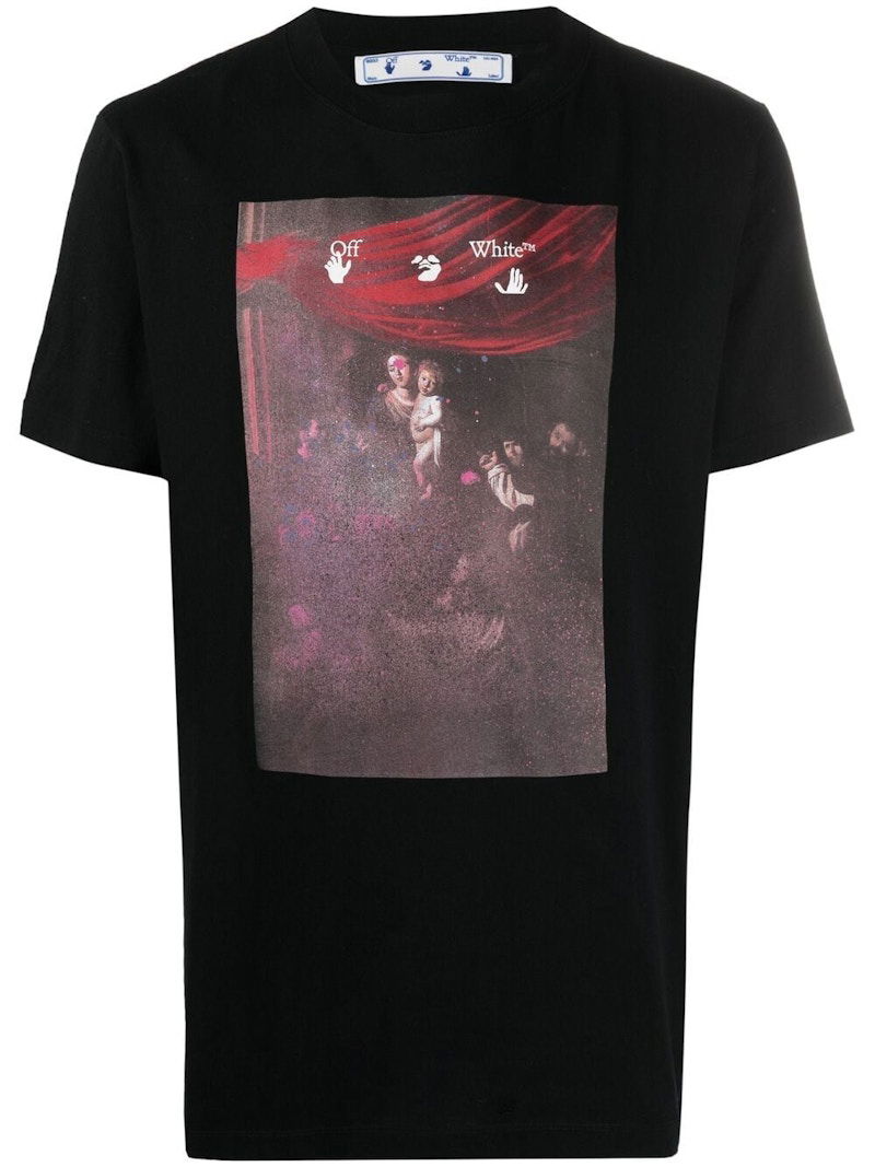 T-paita Off-White Slim Fit Caravaggio Painting  T-shirt Musta | OMAA027S21JER0101001