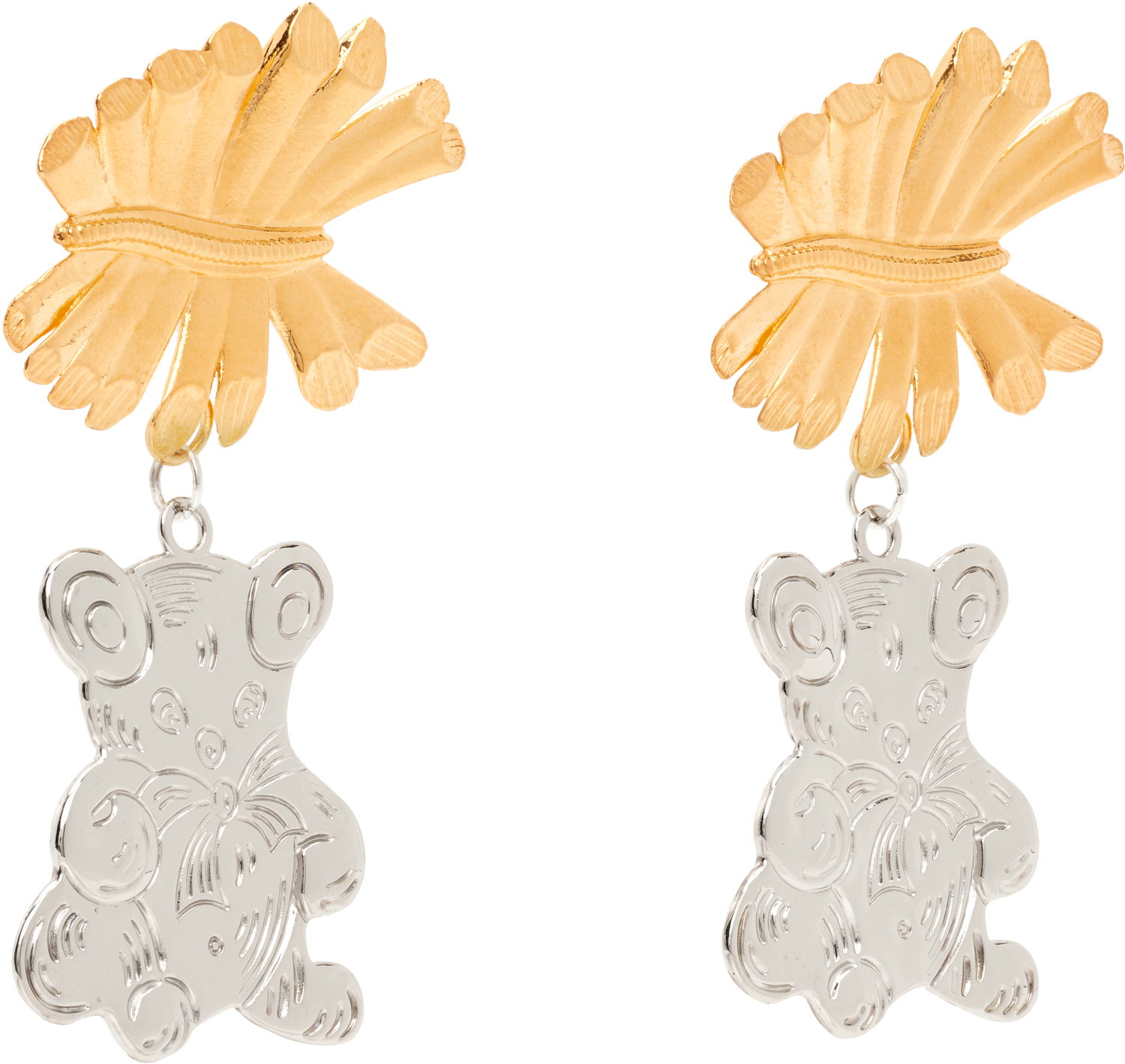 Korvakorut Chopova Lowena Chopova Lowena Barbed Bunny Teddy Bear Drop Earrings Metallinen | 6630, 1