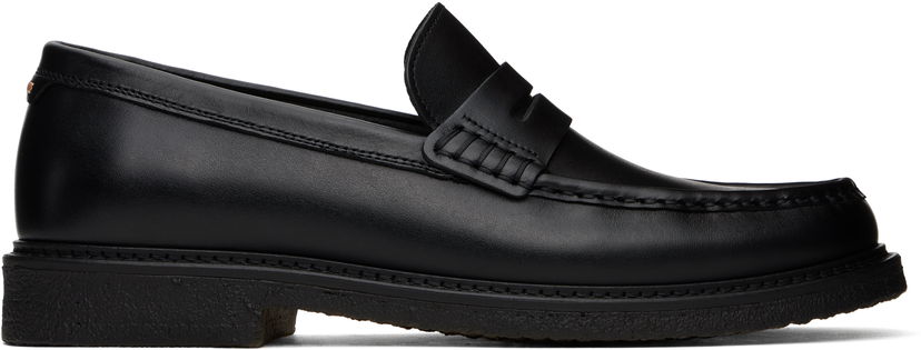 Tennarit ja kengät BOSS BOSS Polished-Leather Loafers Musta | 50536230