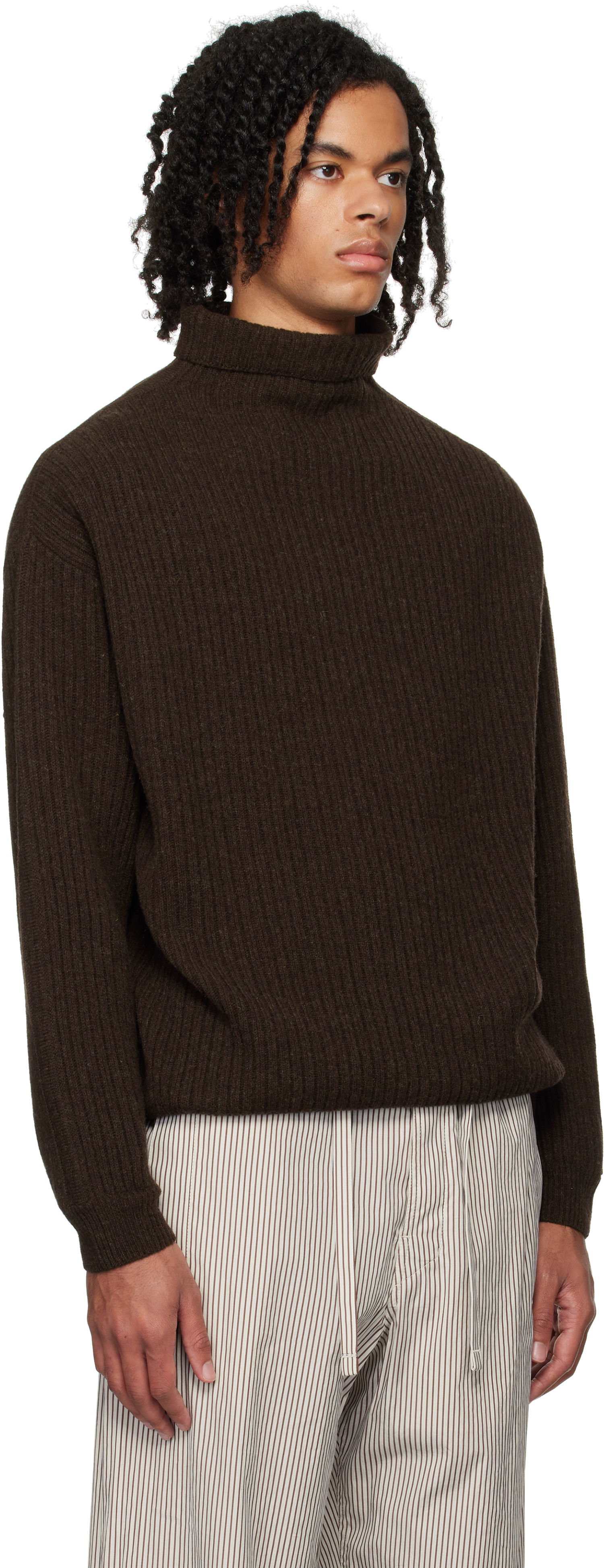 Villapaita LEMAIRE Lemaire Felted Turtleneck Sweater Ruskea | TO1264 LK1027, 1