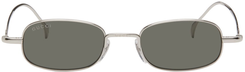 Aurinkolasit Gucci Gucci Silver Rectangular Sunglasses Vihreä | GG1648S-008, 0