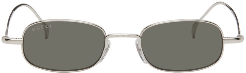 Aurinkolasit Gucci Gucci Silver Rectangular Sunglasses Vihreä | GG1648S-008