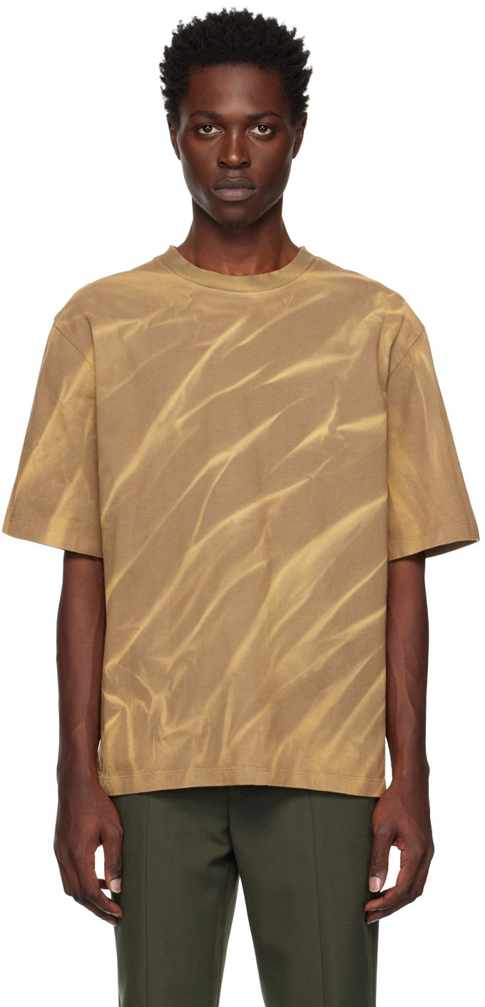 T-paita Dion Lee Crinkled Sunfade T-Shirt Beige | C3092R23
